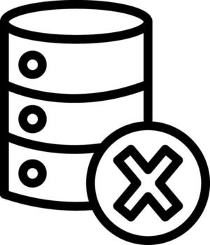 Delete Data Futuristic UI Mark vector