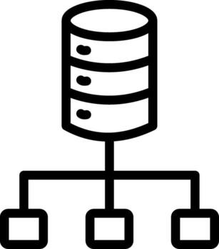 Structured Data Outline Icon vector