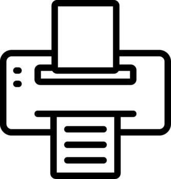 Printer Modern Interface Badge vector