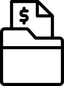 Folder Sleek Visual Mark vector