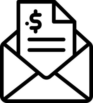 correo codificado ui símbolo vector
