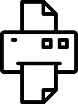 Printer Minimal UI Element vector