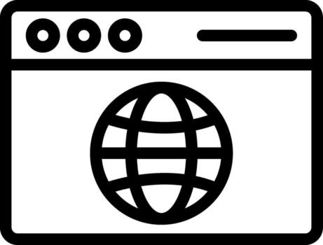 Browser Outline Icon vector