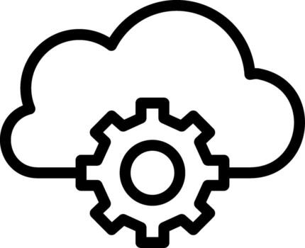 Cloud Computing High Contrast Badge vector