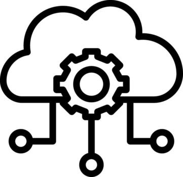 API Integration Outline Icon vector