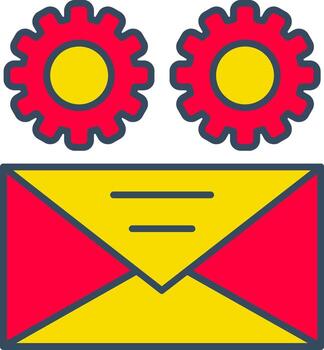 Email then linesdedBubble message communication inbox vector