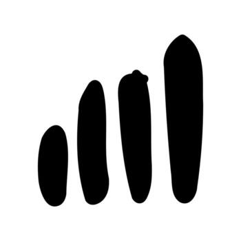 sencillo negro icono con un tema celular red indicador vector