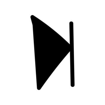 Simple black icon with a theme button, next track vector