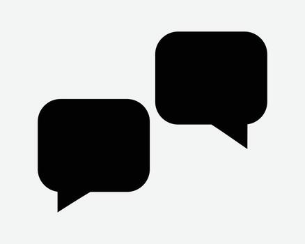 Conversation Chat Box Icon Talking Dialogue Comment Review Chatter Talk Converse Communication Reply Dialog Speak Discuss Discussion Sign Symbol Shape vector