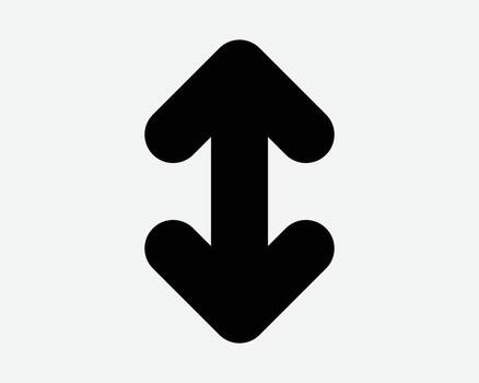 flecha arriba abajo icono norte sur hacia arriba hacia abajo puntero escala subir otoño ascensor firmar símbolo crecimiento Desplazarse gesto posición navegación ubicación firmar vector