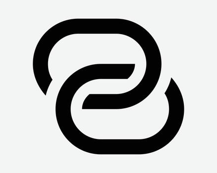 Link Chain File Attachment Icon Document Folder Email Network Secure Linked Linking Website App Attach Black White Sign Symbol Graphic Artwork Shape vector