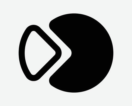 tarta gráfico trimestre pedazo icono 25 por ciento estadística grafico circulo reporte análisis dividido redondo roto apagado dividir forma negro blanco gráfico ilustración imagen vector