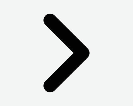 Right Arrow Sign More Than Symbol Turning Road Traffic Icon Swipe Gesture Forward Point Pointer Arrowhead Guide Path Position Navigation Orientation vector