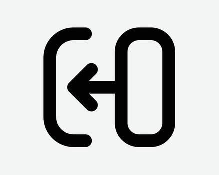 Slide Left Arrow Icon Slider Previous Position Move Location Swipe Scroll Gesture Line Sign Symbol Finger Movement Cursor Direction Path Backward Back vector