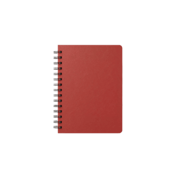 semplice terracotta spirale limite taccuino contro un' campo di vero assoluto non colore presentazione png