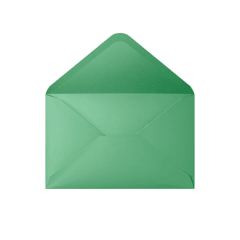 Mint green envelope floating, invitation concept on blank space, message for you, isolated paper png