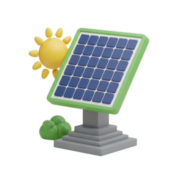 Solar panel and sun png