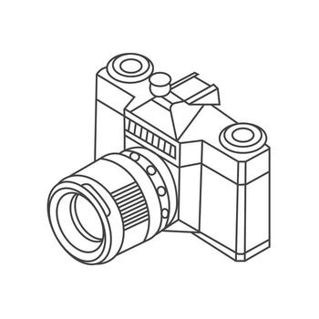 Camera icon set. photo camera in flat style vector