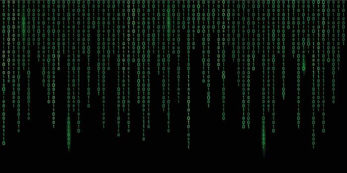 verde matriz digital binario código corrientes en negro fondo, hacker estilo. digital binario código fondo de pantalla con transmisión 0s y 1s en un futurista estilo vector