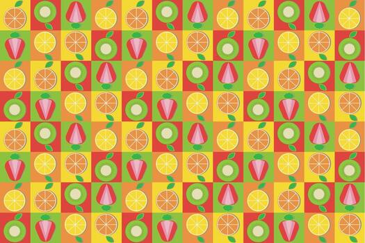 resumen modelo de Fruta con hoja en color antecedentes. vector