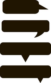Chat set icon Stencil speech symbol collection vector