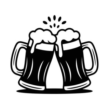 A dynamic single-image design featuring a beer-themed illustration with a striking combination vector