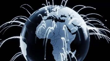 global rede dados córregos através a planeta video