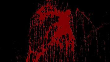 spritzt von rot Flüssigkeit fließend Nieder auf das Oberfläche video