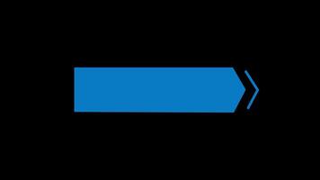 blå lägre tredje animering tycka om ett pil med slät övergång video