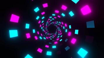 Rosa e ciano piscando rotação luzes fundo vj ciclo dentro 4k video