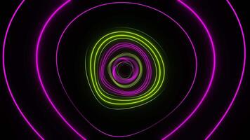 Rosa e verde néon rádio ondas fundo vj ciclo dentro 4k video