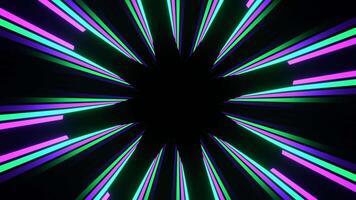 roxa e turquesa neons energia Centro fundo vj ciclo dentro 4k video