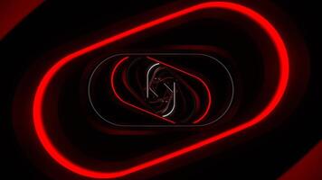 vermelho e branco estroboscópico espiral elipse túnel fundo vj ciclo dentro 4k video