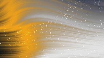 suave fluido dorado y plata ligero rayas con brillante Chispa - chispear partículas en un resumen antecedentes diseño video