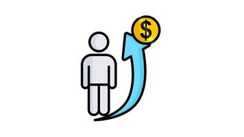 framsteg ikon animerad. animerad ikon relaterad till motivering. lämplig för användare gränssnitt, förse visuell respons och Mer. alfa kanal, transparent bakgrund video