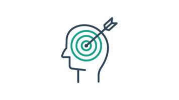 Purpose icon animated. suitable for user interface, provide visual feedback and more. alpha channel, transparent background video