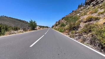 big driving on the road in the mountains photo