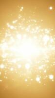vit gnistra partikel mönster med gyllene lutning mjuk fokus video