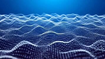 Stunning Abstract Particle Field With Futuristic Wave-Like Patterns video