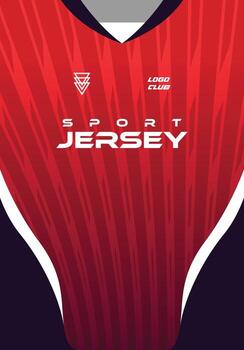 Jersey sport pattern design with red gradient ready to print for sublimation vector