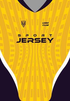 Jersey sport pattern design with yellow color ready to print for sublimation vector