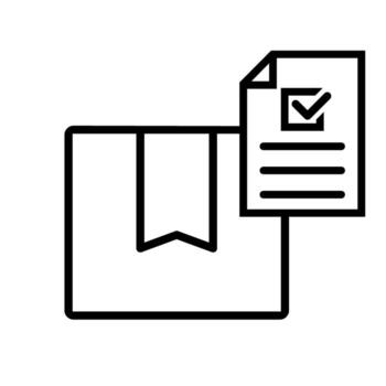 Checklist icon. Outline checklist icon for web design isolated on white background vector