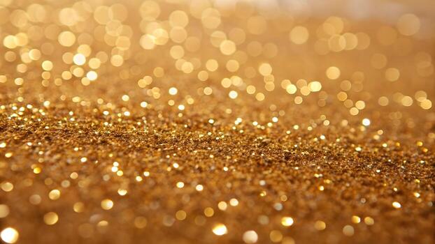 Golden Glitter Texture Background, Sparkling Bokeh Effect, Abstract Festive Design, Luxury Holiday Backdrop, Celebration Shine, Glamourous Gold Dust photo