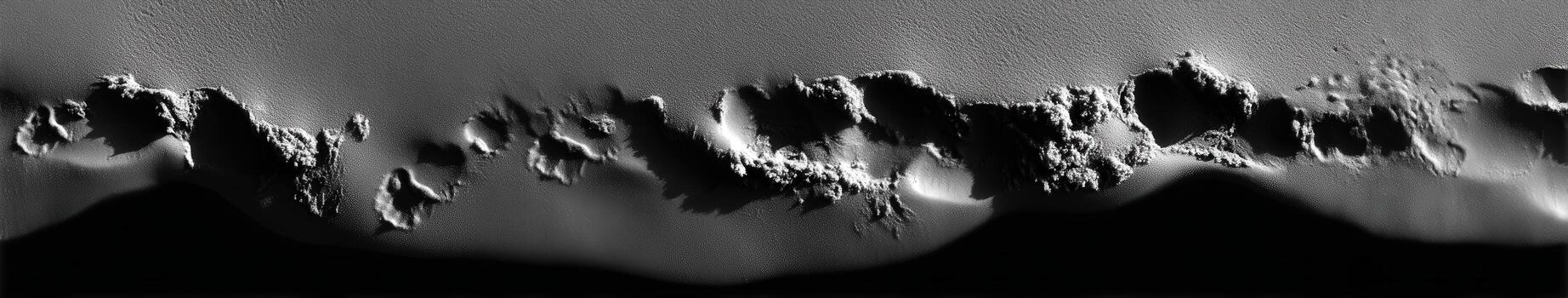 Eroded terrain on the planet Mars photo