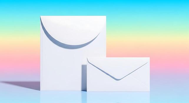 Abstract pastel gradient backdrop with soft geometric shapes and subtle light reflections photo