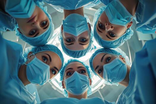 Surgeons Prepare for an Operation in a Modern Operating Room at a Hospital. photo