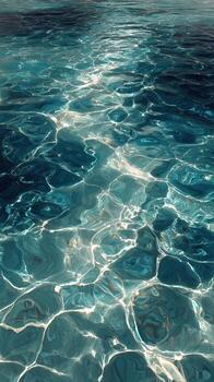 Reflective Ocean Surface With Shimmering Light During Midday in a Tranquil Sea. photo