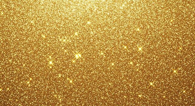A textured background featuring small sparkling gold glitter particles with bright starburst highlights photo