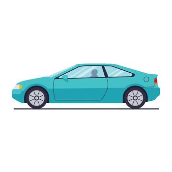 Modern Car Concept with Symmetrical Design and Isolated Background vector
