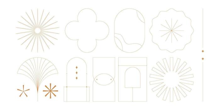 Abstract Shapes and Lines in an Original Elegant Design vector